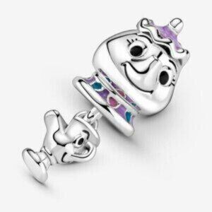 Pandora Disney Beauty and the Beast Mrs. Potts and Chip Dangle Charm